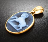 Золотой кулон «Овен» с агатовой камеей 7,15 карата