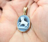 Золотой кулон «Овен» с агатовой камеей 7,15 карата