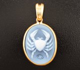 Золотой кулон «Рак» с агатовой камеей 7,17 карата