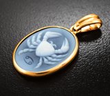 Золотой кулон «Рак» с агатовой камеей 7,17 карата