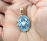 Золотой кулон «Рак» с агатовой камеей 7,17 карата