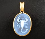 Золотой кулон «Скорпион» с агатовой камеей 7,19 карата