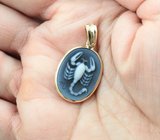 Золотой кулон «Скорпион» с агатовой камеей 7,19 карата