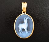 Золотой кулон «Козерог» с агатовой камеей 7,19 карата