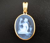 Золотой кулон «Водолей» с агатовой камеей 7,26 карата