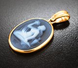 Золотой кулон «Водолей» с агатовой камеей 7,26 карата