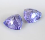 Пара насыщенных танзанитов 2,73 карата