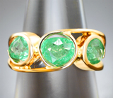 Кольцо с мятно-зелеными цаворитами 2,32 карата