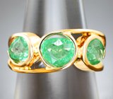 Кольцо с мятно-зелеными цаворитами 2,32 карата