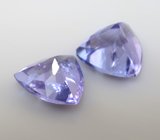 Пара танзанитов 3,68 карата