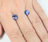 Пара танзанитов 3,5 карата 