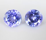 Пара танзанитов 2,26 карата