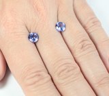 Пара танзанитов 2,26 карата