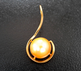 Золотой кулон с золотистой морской жемчужиной 3,42 карата