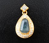 Золотой кулон с уральским александритом авторской огранки 1,03 карата и бриллиантами