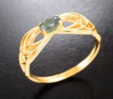 Золотое кольцо с ярким насыщенным уральским александритом 0,37 карата