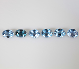 Набор из 6 синих шпинелей 1,32 карата 