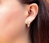 Ажурные серебряные серьги с ограненными эфиопскими опалами