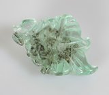Резной голубовато-зеленый турмалин 2,95 карата