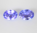 Пара танзанитов 1,12 карата