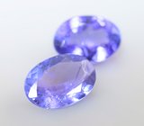 Пара танзанитов 1,12 карата