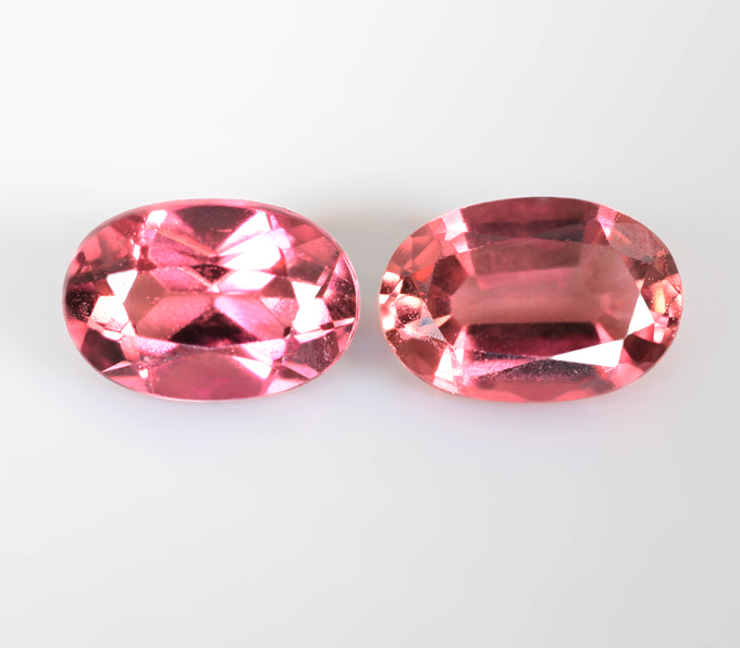 Пара красных турмалинов 1,08 карата