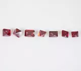 Кольцо с кристаллами рубиновой шпинели 6,35 и разноцветными сапфирами