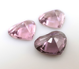 Набор из 3 пурпурных шпинелей высокой чистоты 3,85 карата 