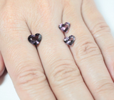 Набор из 3 пурпурных шпинелей высокой чистоты 3,85 карата 