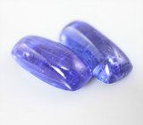 Крупная пара насыщенных танзанитов 19,81 карата