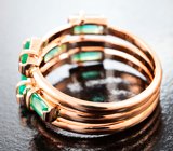 Кольцо с уральскими изумрудами 1,24 карата