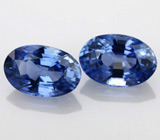 Серьги с сапфирами 1,33 карата и танзанитами 2,68 карата Золото