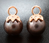 Подвесы для серег с цветным морским жемчугом 24,37 карата и лейкосапфирами Золото