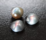 Набор из 3 хризобериллов с эффектом кошачьего глаза 2,45 карата 