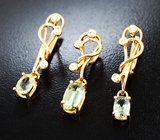 Комплект с диаспорами 2,42 карата и бриллиантами Золото