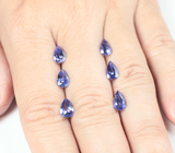 Набор из 6 танзанитов высокой чистоты 5,32 карата