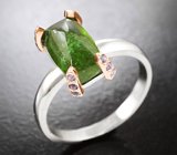 Комплект с уральскими диопсидами 7,36 карата и аметистами