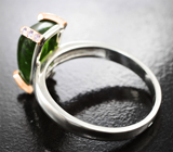 Комплект с уральскими диопсидами 7,36 карата и аметистами Серебро 925