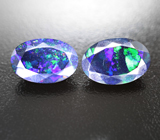 Пара ограненных черных опалов 5,84 карата 