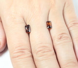 Пара оранжевых цирконов 3,53 карата 