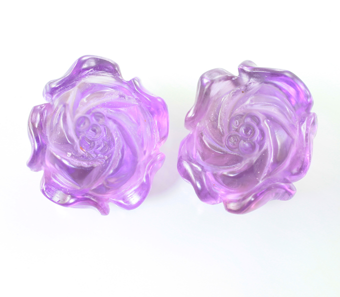 Пара резных аметистов 15,29 карата