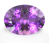 Чистейший крупный уругвайский аметист лазерной огранки 27,02 карата 