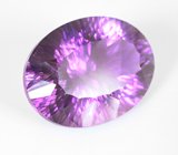 Чистейший крупный уругвайский аметист лазерной огранки 27,02 карата 