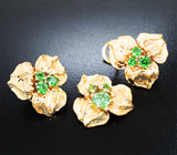 Комплект с уральскими демантоидами 2,33 карата Золото