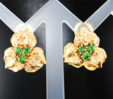 Комплект с уральскими демантоидами 2,33 карата Золото