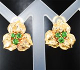 Комплект с уральскими демантоидами 2,33 карата