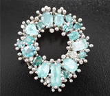 Кулон с грандидьеритами 2,04 карата, параиба турмалинами 5,23 карата и бриллиантами Золото