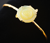 Браслет с резным огненным опалом 14,84 карата Золото