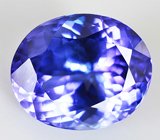 Кольцо с топовым танзанитом 6,46 карата, розовыми 3,92 карата и бесцветными муассанитами 0,6 карата