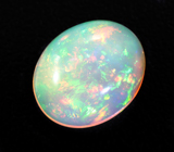 Серьги с кристалличевскими эфиопскими опалами 8,16 карата и цаворитами Серебро 925